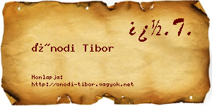 Ónodi Tibor névjegykártya