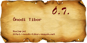 Ónodi Tibor névjegykártya
