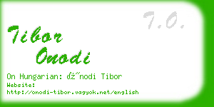 tibor onodi business card